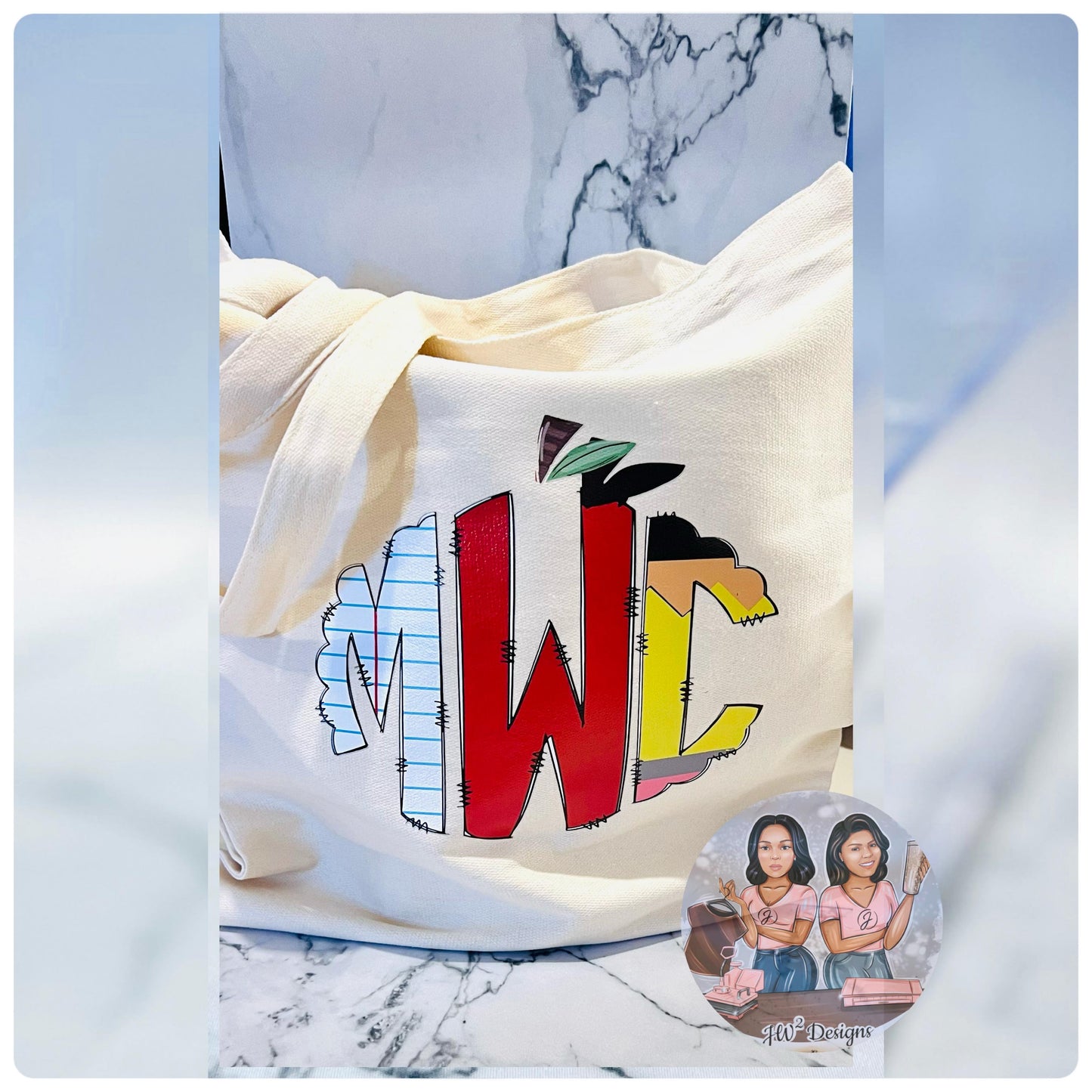 Teacher Monogrammed Bag
