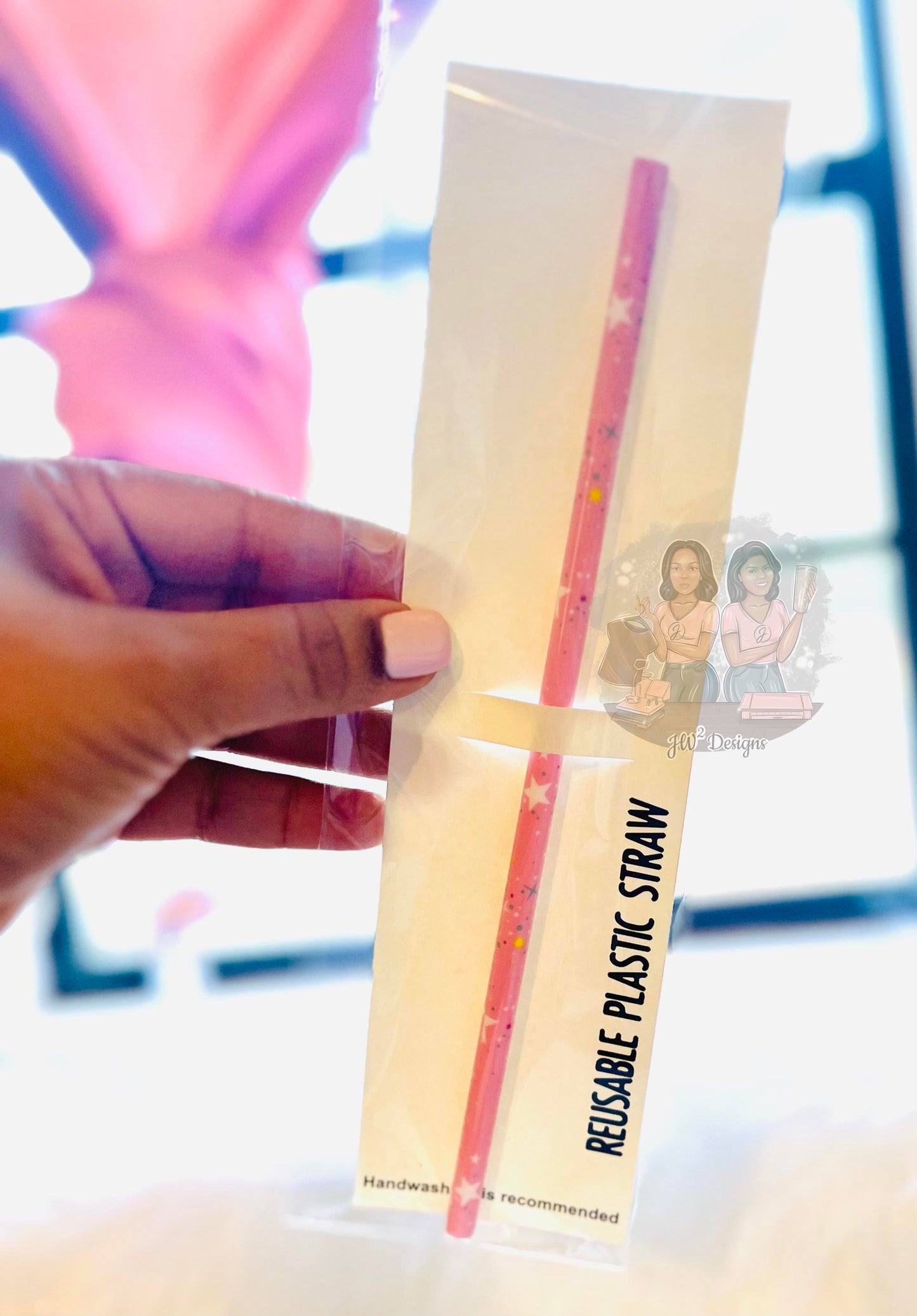 Pink Star Straw