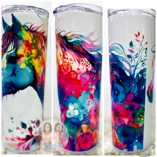 Watercolor Horse 20oz