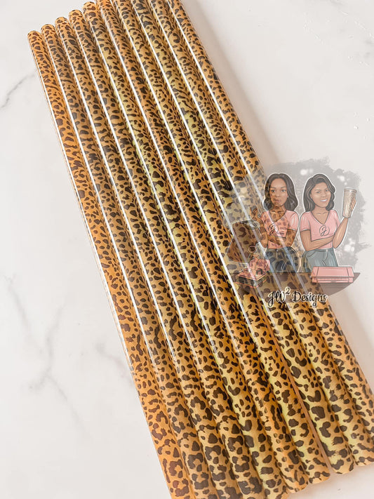 Leopard Thick Straw