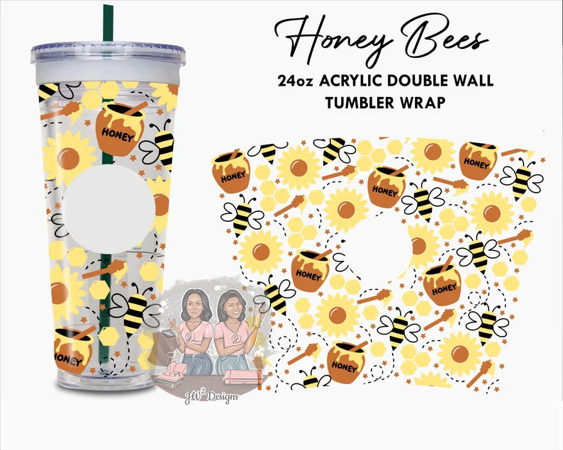 Honey Bees Acrylic Wrap