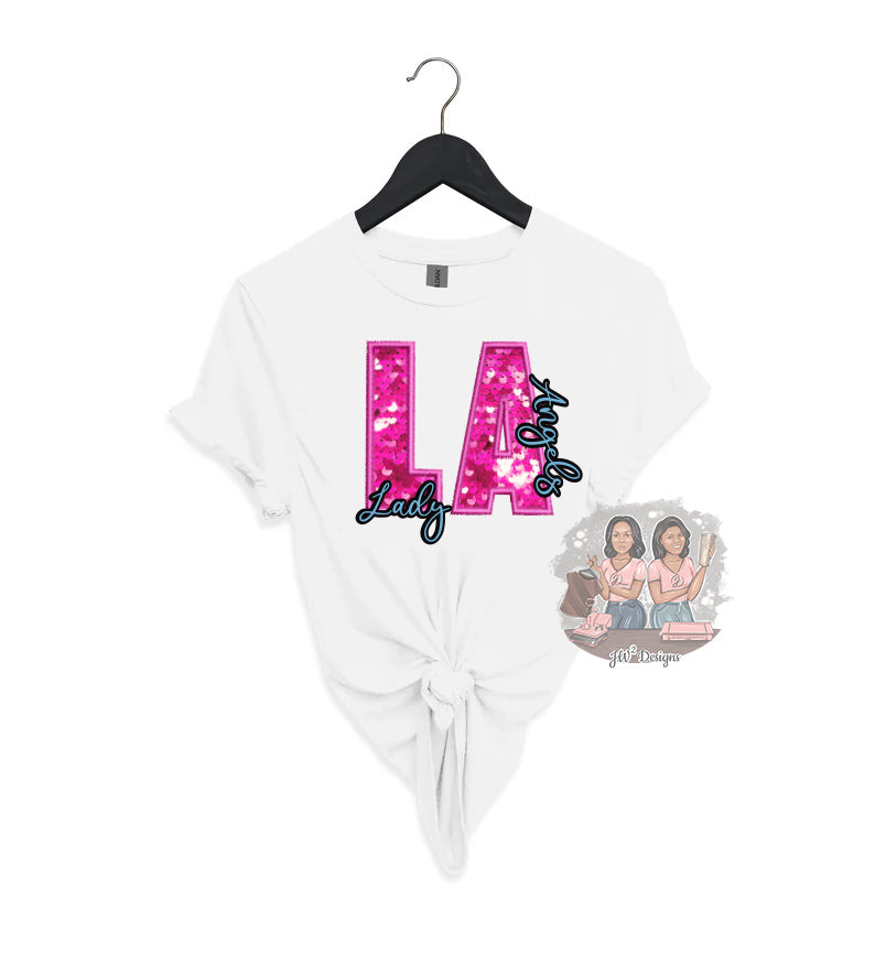 LA Faux Sequins Tee (Sublimation)