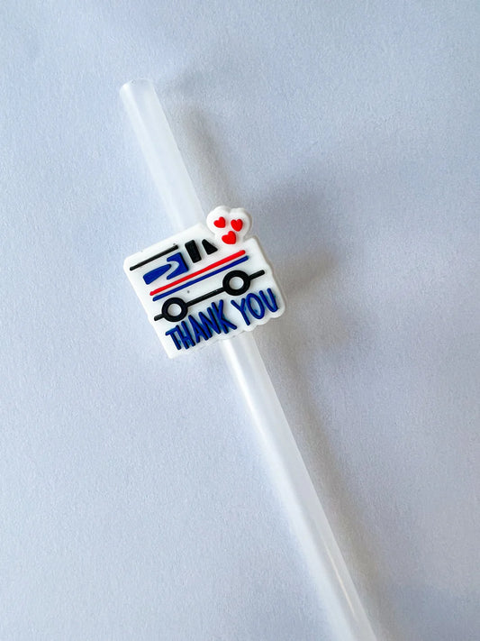 MailTruck Straw Charm